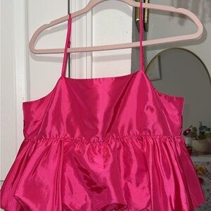 Fuchsia, Tiered Ruffle Top